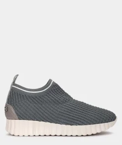 Chaussure Pedro Miralles Baskets Chaussettes En Tissu Avec Detail Brillant Sur La Cheville Short Sock Taupe
