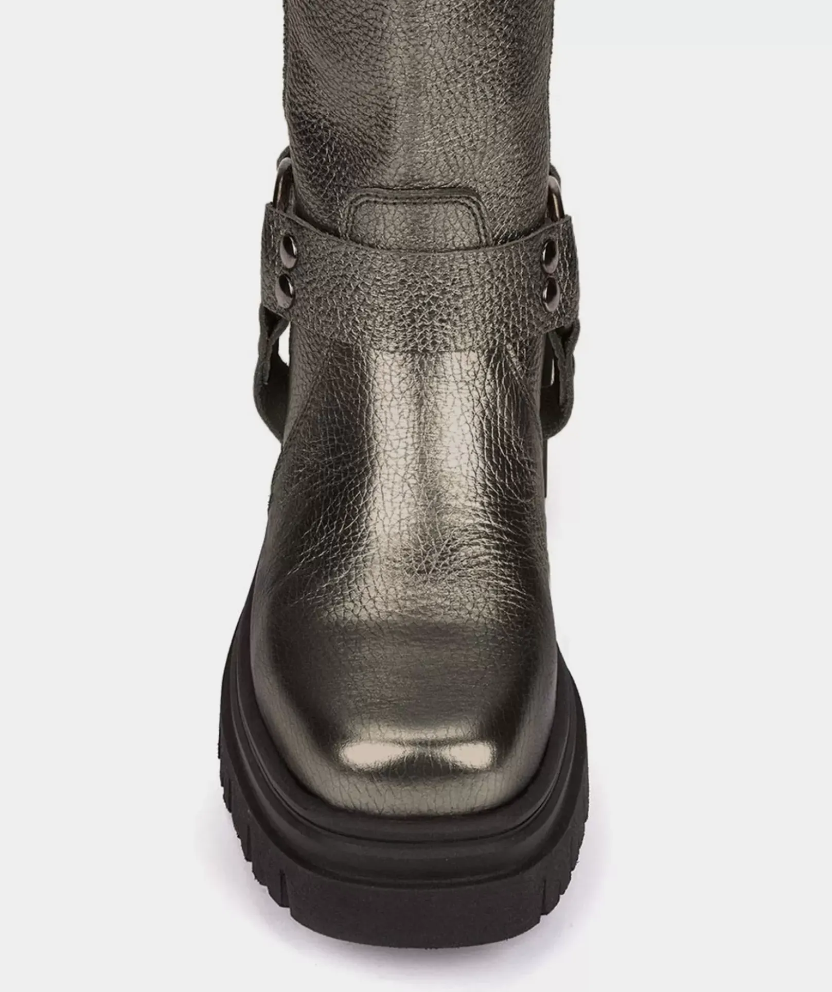 Chaussure Pedro Miralles Bottes En Cuir Style Motard. Nucleo Metal Bronzo