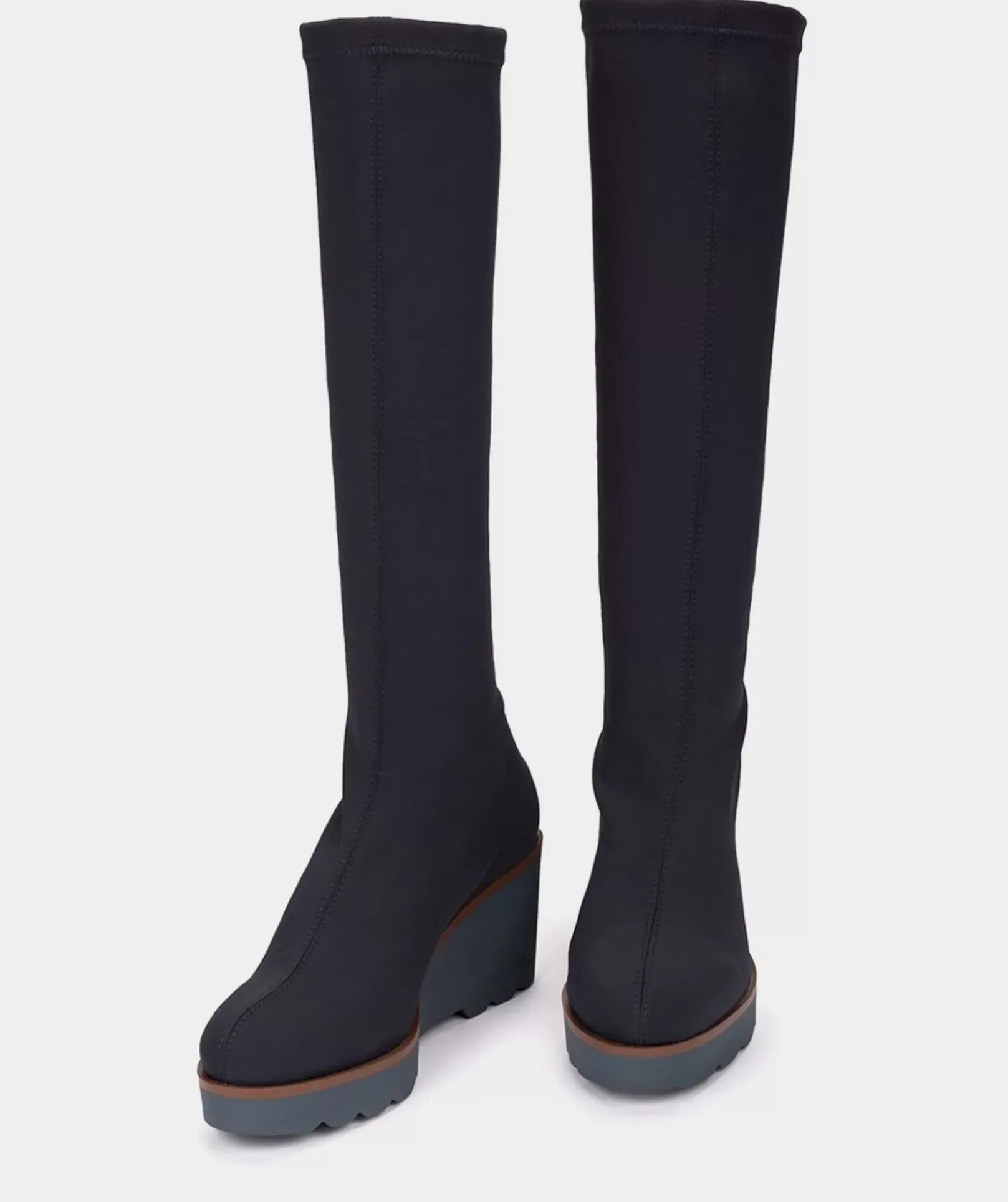 Chaussure Pedro Miralles Bottes Hautes En Tissu Extensible Bleu Marine Amstel Pacifico