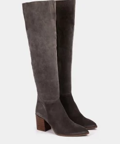Chaussure Pedro Miralles Bottes Montantes En Croute De Cuir Velour Navy