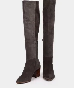 Chaussure Pedro Miralles Bottes Montantes En Croute De Cuir Velour Iman