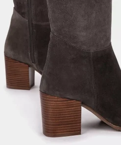 Chaussure Pedro Miralles Bottes Montantes En Croute De Cuir Velour Iman