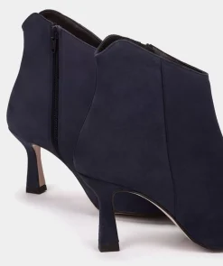 Chaussure Pedro Miralles Bottines A Talon En Daim Amalfi Navy