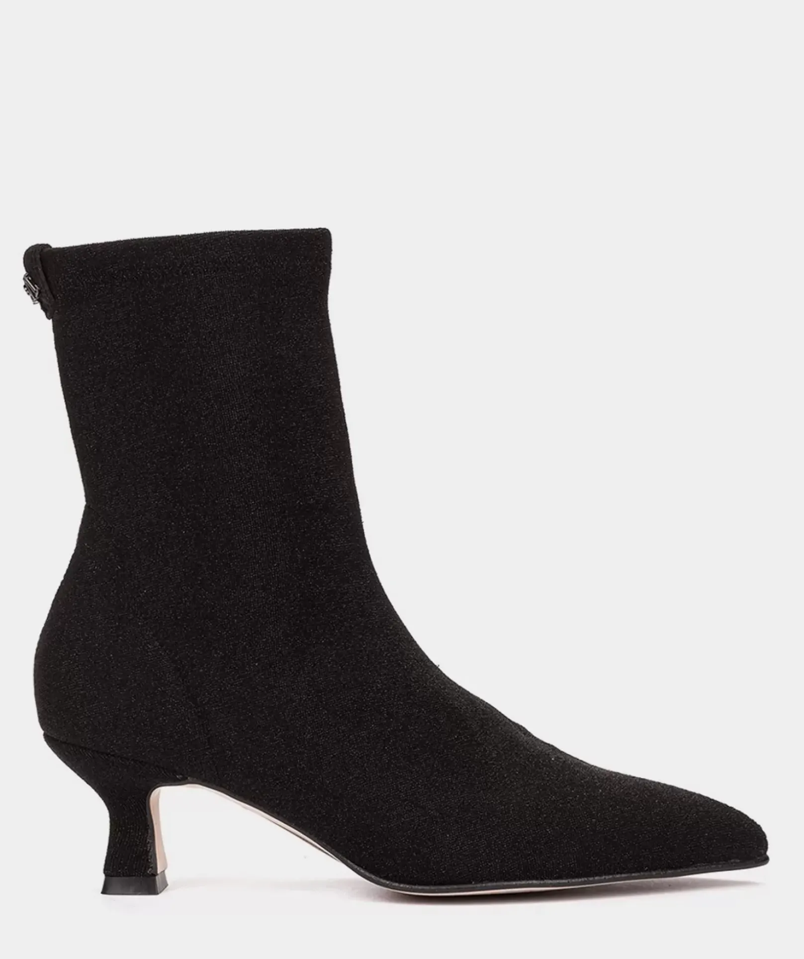 Chaussure Pedro Miralles Bottines A Talon En Tissu Brillant Ante Strech Taupe
