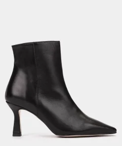 Chaussure Pedro Miralles Bottines A Talons Et Bout Pointu, Confectionnees En Cuir Beige Seta Arena