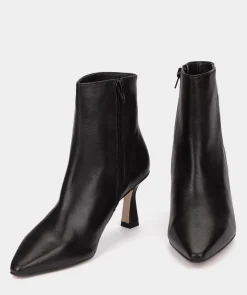 Chaussure Pedro Miralles Bottines A Talons Et Bout Pointu, Confectionnees En Cuir Beige Seta Arena