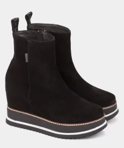 Chaussure Pedro Miralles Bottines Compensees Avec Plateforme En Daim Mars Napa Vainilla