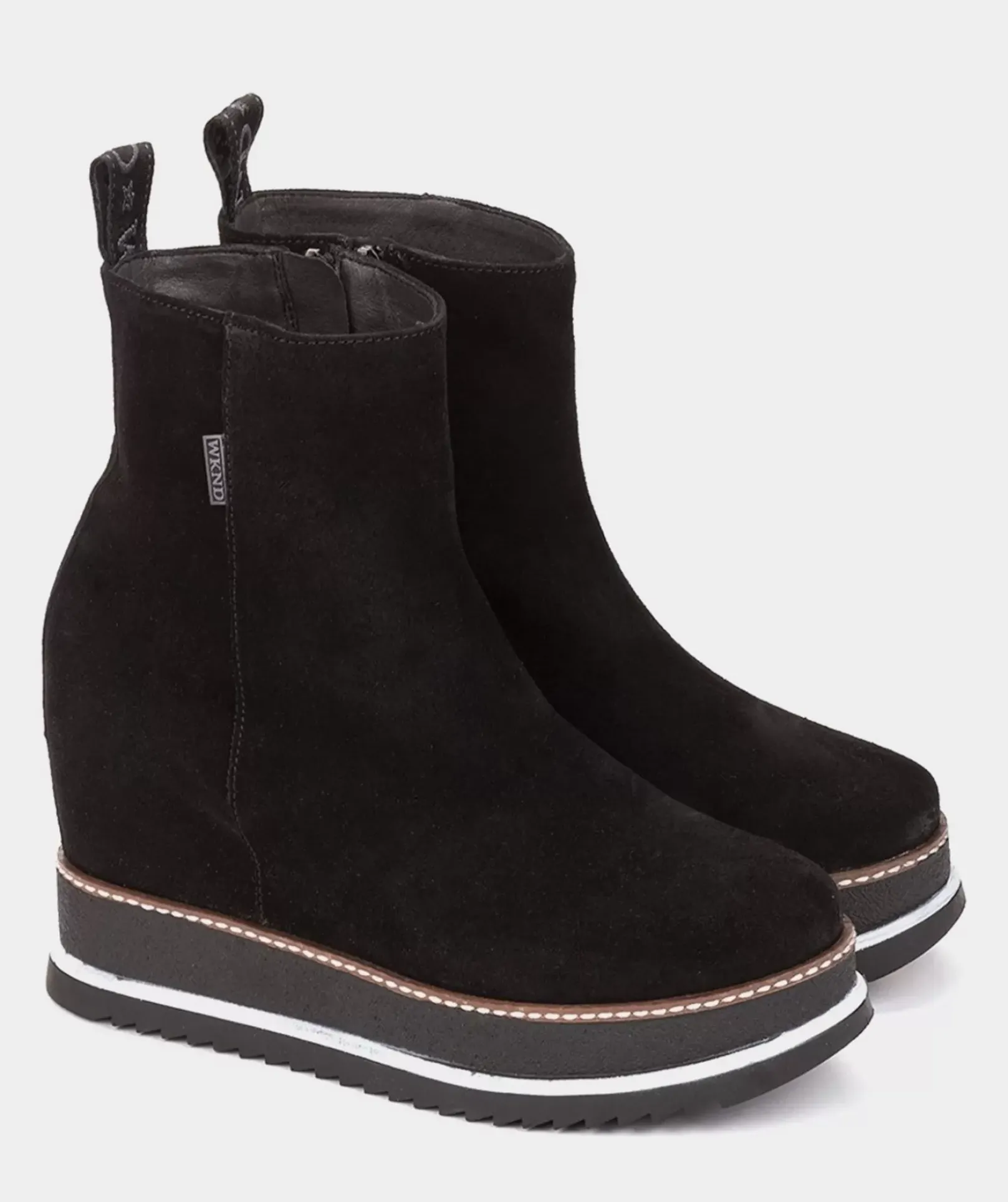 Chaussure Pedro Miralles Bottines Compensees Avec Plateforme En Daim Mars Napa Vainilla