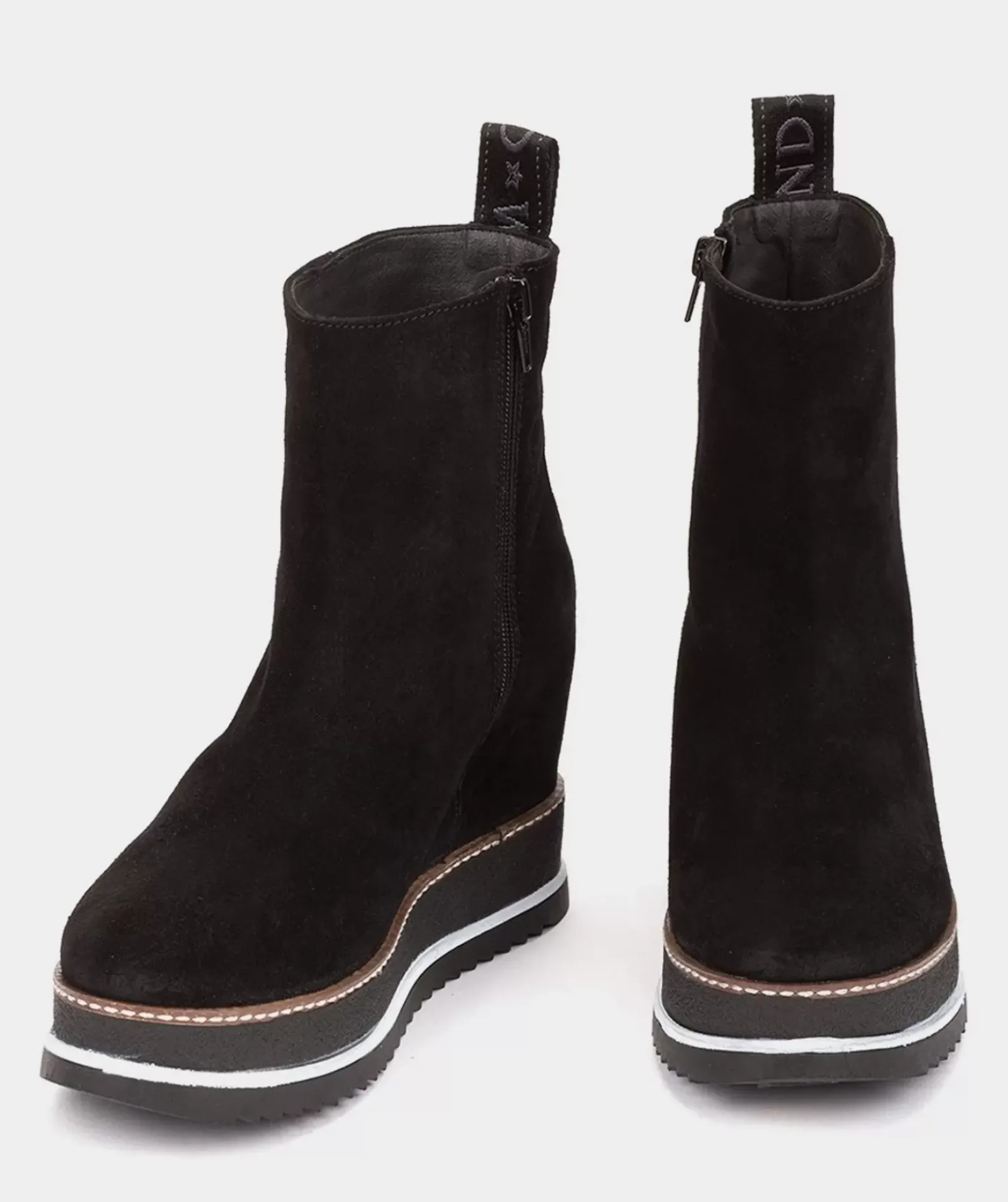 Chaussure Pedro Miralles Bottines Compensees Avec Plateforme En Daim Mars Napa Vainilla