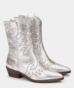 Chaussure Pedro Miralles Bottines Cowboy En Cuir Nacar Negro