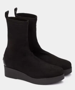 Chaussure Pedro Miralles Bottines De Style Chaussette En Tissu Noir Amstel Negro