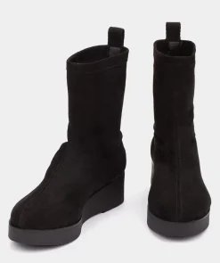 Chaussure Pedro Miralles Bottines De Style Chaussette En Tissu Noir Amstel Negro