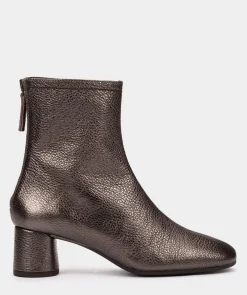 Chaussure Pedro Miralles Bottines En Cuir Metallise Couleur Bronze Rock Negro
