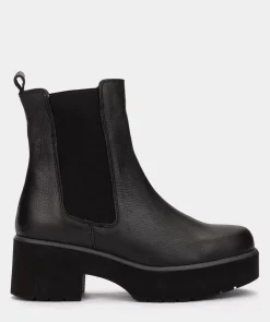 Chaussure Pedro Miralles Bottines En Cuir Noir. Seta Negro