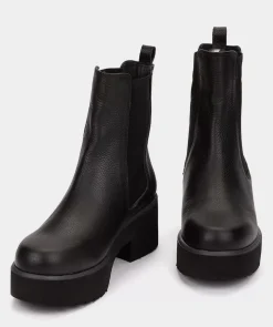 Chaussure Pedro Miralles Bottines En Cuir Noir. Seta Negro