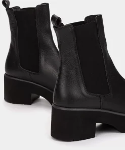 Chaussure Pedro Miralles Bottines En Cuir Noir. Elit Negro