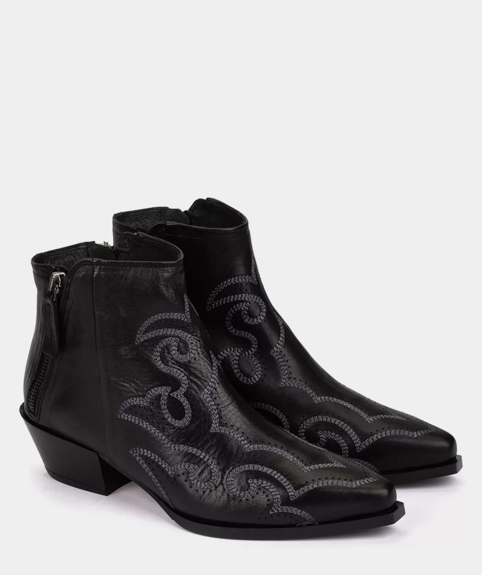 Chaussure Pedro Miralles Bottines En Cuir Noir A Effet Huile Elit Negro