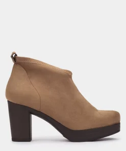 Chaussure Pedro Miralles Bottines En Cuir Vegan. Ante Strech Taupe