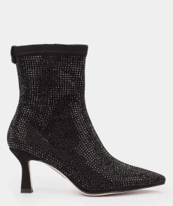 Chaussure Pedro Miralles Bottines En Tissu Avec Strass. Ante Strech Negro