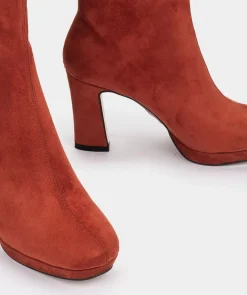 Chaussure Pedro Miralles Bottines Mi-Mollet En Tissu Effet Suede Ante Strech Forest
