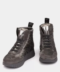 Chaussure Pedro Miralles Bottines Sportives En Daim Et Tissu Effet Matelasse. Freedom Negro