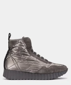 Chaussure Pedro Miralles Bottines Sportives En Daim Et Tissu Effet Matelasse. Freedom Plomo