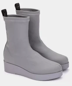 Chaussure Pedro Miralles Bottines Style Chaussette Fabriquees En Tissu Elastique. Ante Strech Taupe