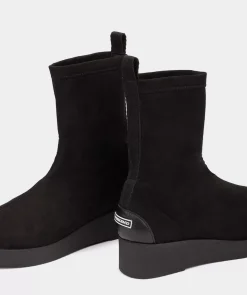Chaussure Pedro Miralles Bottines Style Chaussettes En Tissu Extensible Noir Ante Stretch Negro