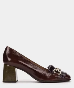 Chaussure Pedro Miralles Chaussures A Talons En Cuir Verni Marron Venice Elefante