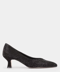 Chaussure Pedro Miralles Chaussures A Talons En Tissu Avec Strass. Ante Strech Taupe