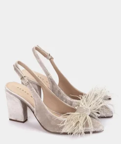 Chaussure Pedro Miralles Chaussures A Talons En Velours Velvet Beige