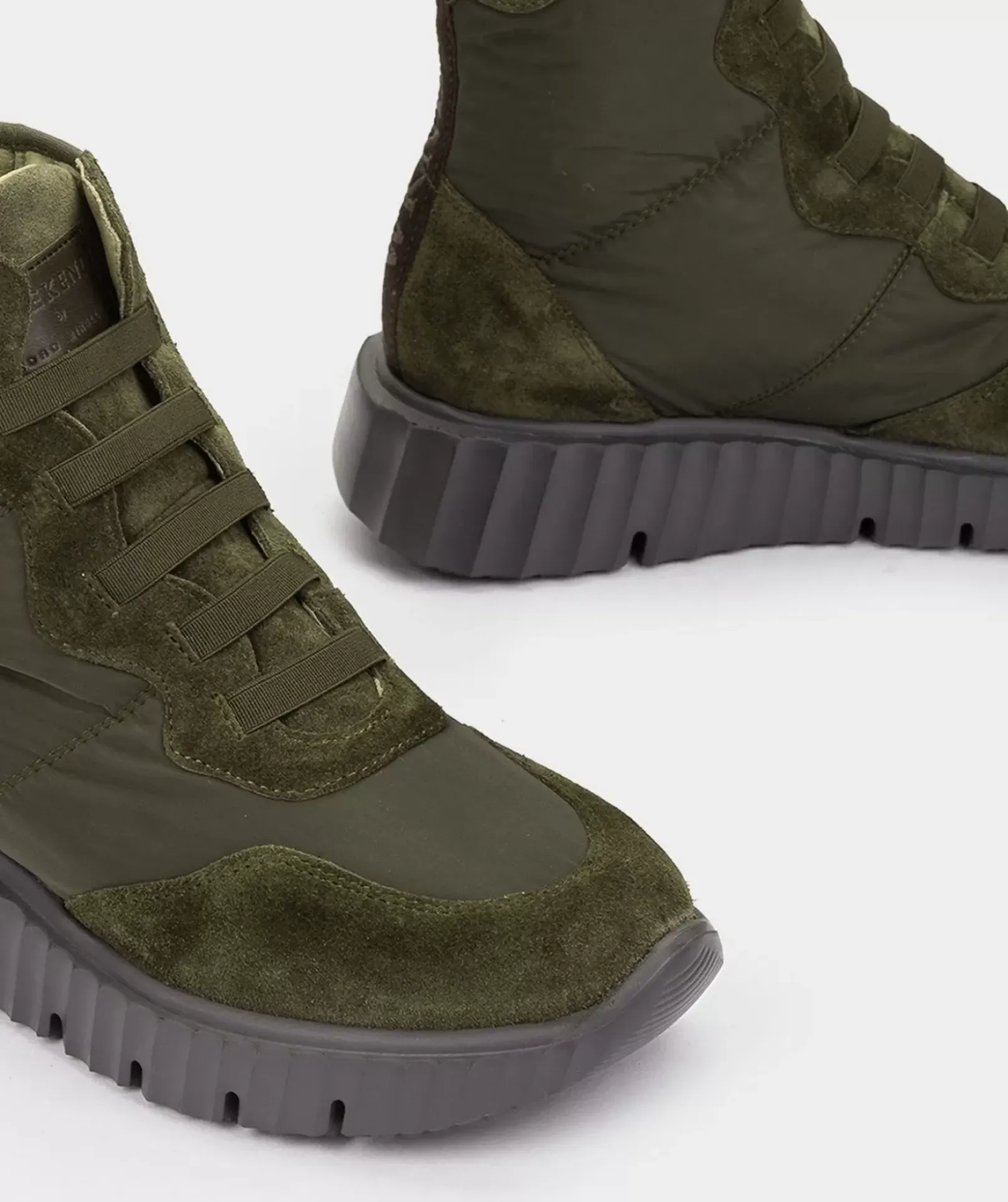Chaussure Pedro Miralles Chaussures De Sport En Daim Et Tissu Vertes Meme Kaki