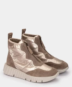 Chaussure Pedro Miralles Chaussures De Sport En Daim Et Tissu Marron Tesla Champagne