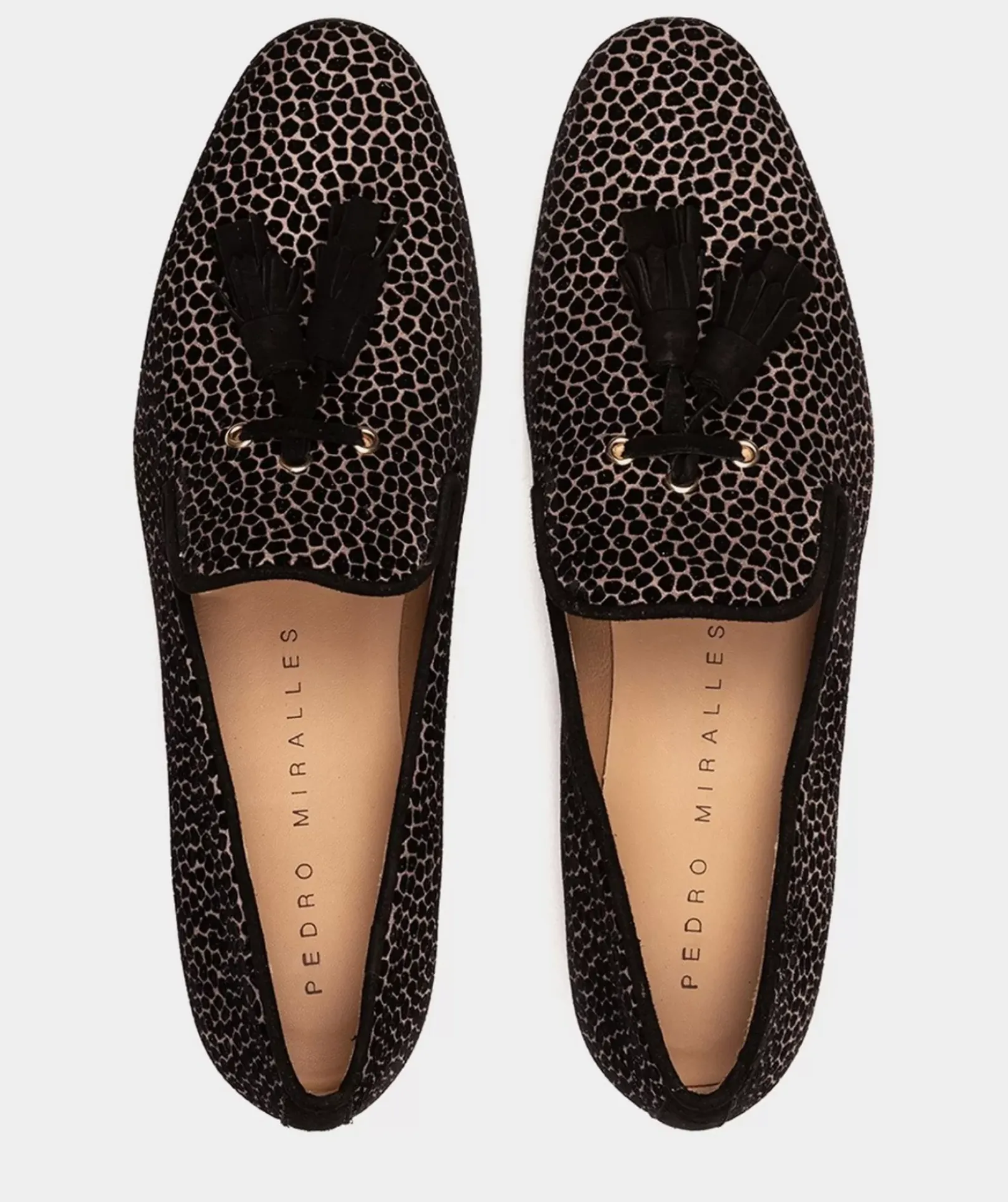 Chaussure Pedro Miralles Mocassins En Cuir Avec Imprime Animalier. Girafina Arena