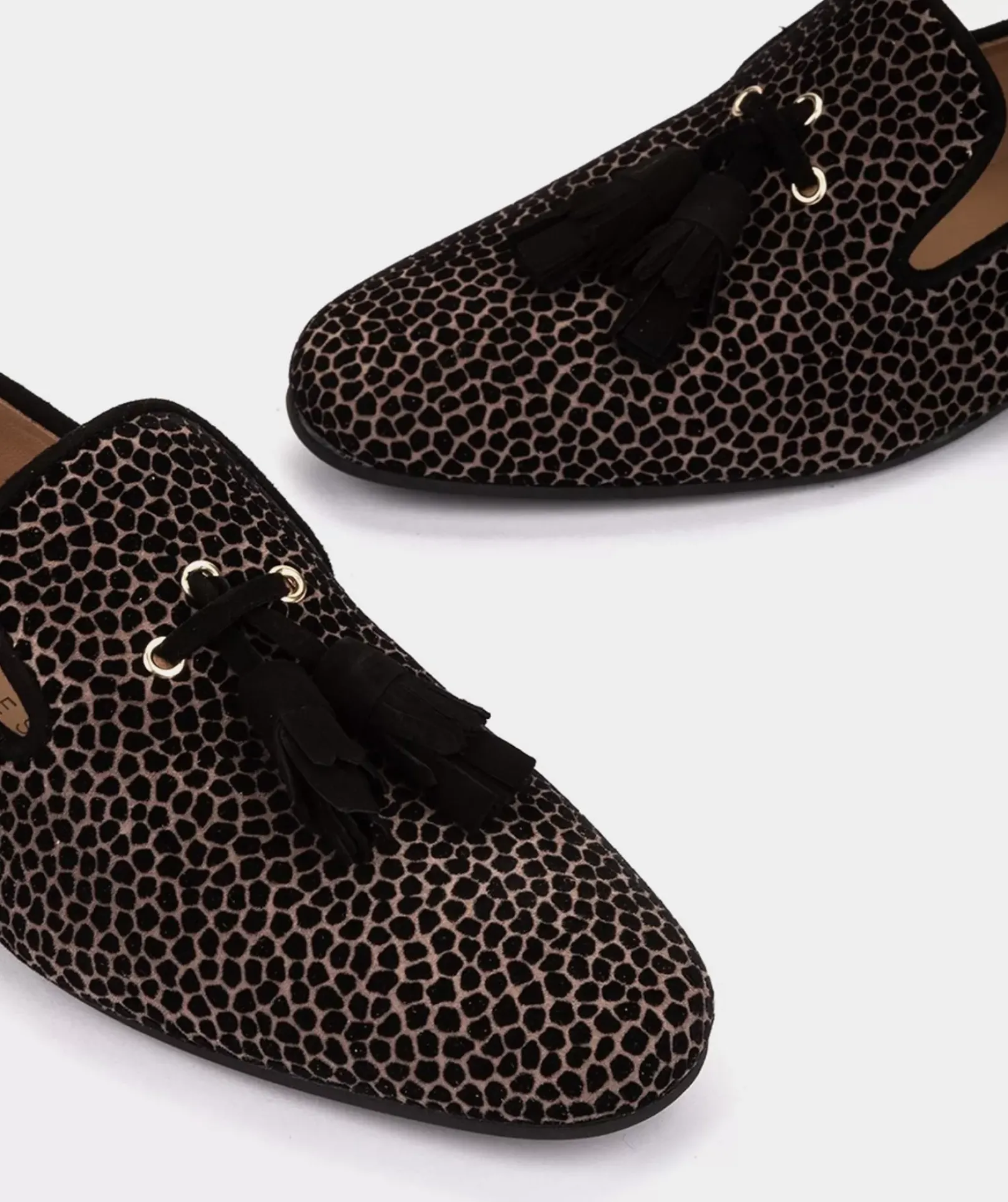 Chaussure Pedro Miralles Mocassins En Cuir Avec Imprime Animalier. Girafina Arena