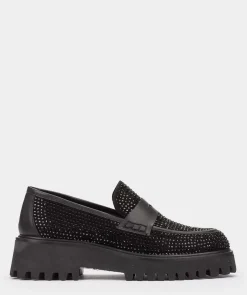 Chaussure Pedro Miralles Mocassins En Cuir Et Brillants Seta Taupe