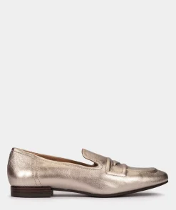 Chaussure Pedro Miralles Mocassins En Cuir Metallise De Couleur Acier Napa Metal Acero