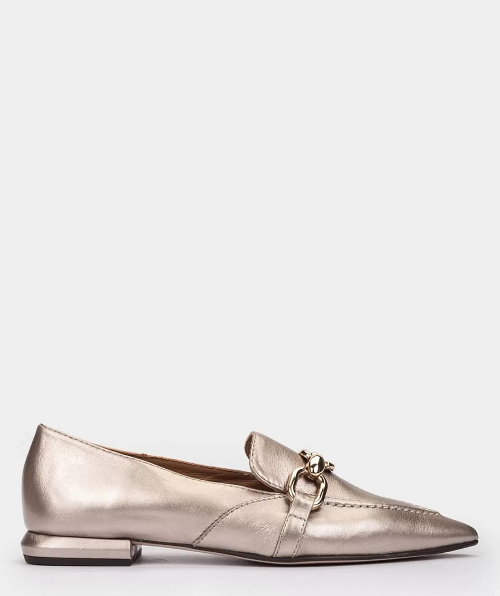 Chaussure Pedro Miralles Mocassins En Cuir Metallise Napa Metal Humo