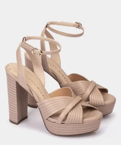 Chaussure Pedro Miralles Sandales A Talon En Cuir Vitello Peonia