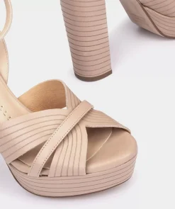 Chaussure Pedro Miralles Sandales A Talon En Cuir Vitello Peonia