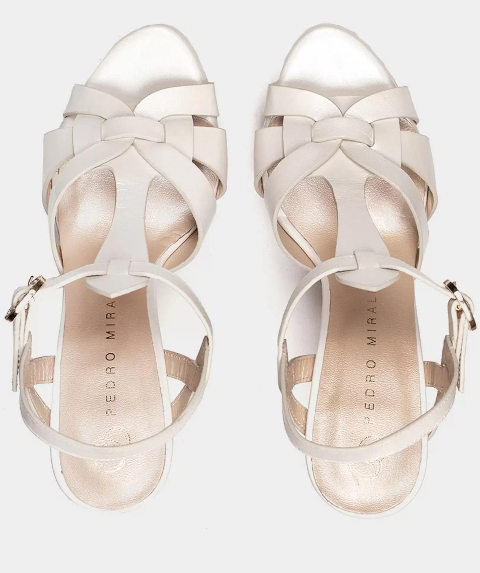 Chaussure Pedro Miralles Sandales A Talons En Cuir Alfa Nude