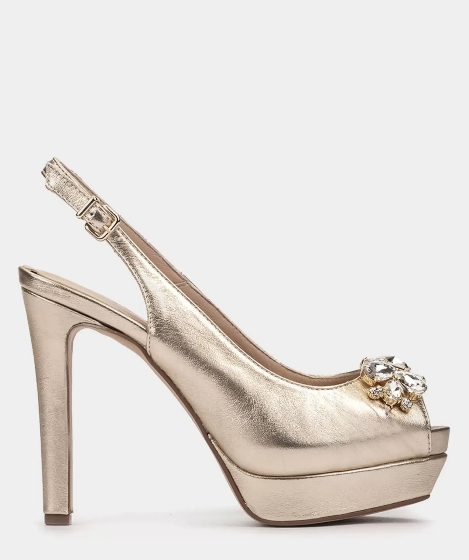 Chaussure Pedro Miralles Sandales A Talons En Daim Napa Metal Platino