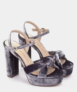 Chaussure Pedro Miralles Sandales A Talons En Velours Velvet Malva