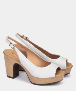 Chaussure Pedro Miralles Sandales En Cuir Slingback Chianti Plata