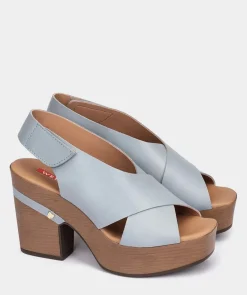 Chaussure Pedro Miralles Talons Compenses En Cuir Vitello Sky